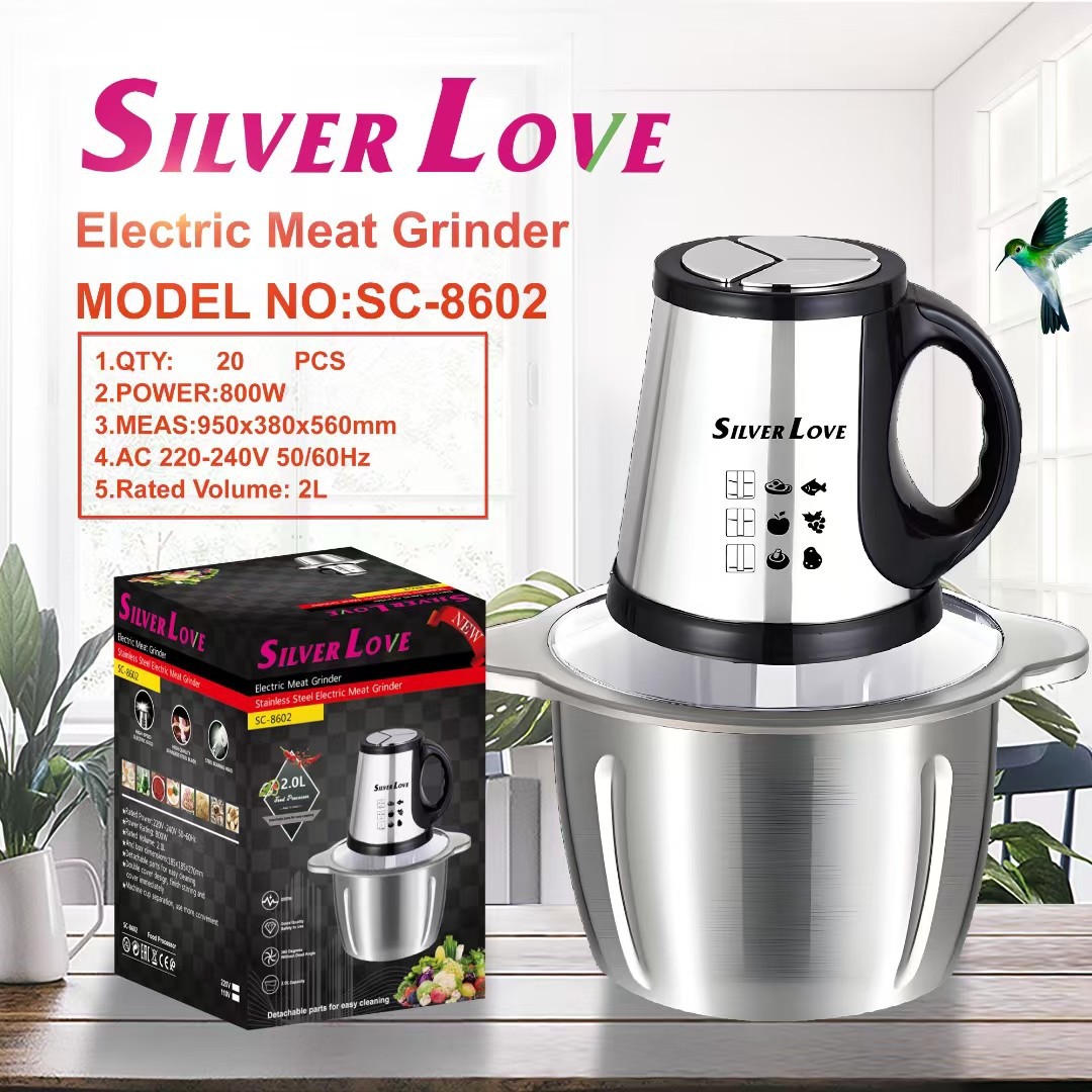European standard electric meat grinder, two-in-one large-capacity filling grinder, garlic grinder, meat grinder, 3L, cross-border household