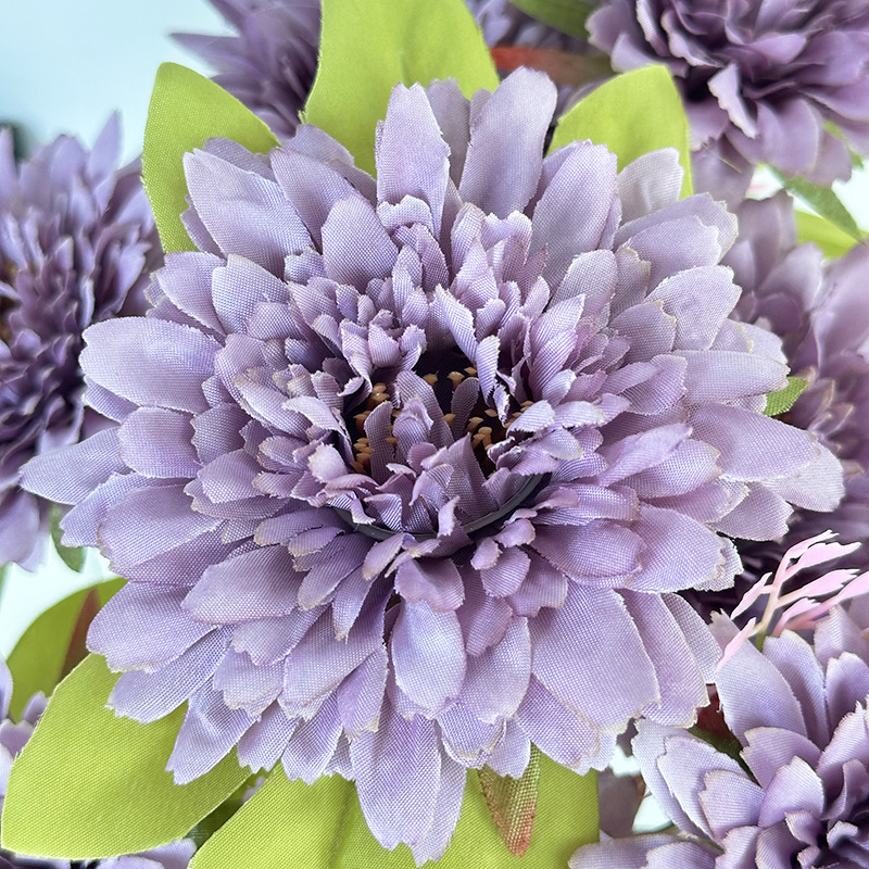 仿真花DIY发饰配件/假花/5朵塑膠花/仿真花/假花批发白底实物图
