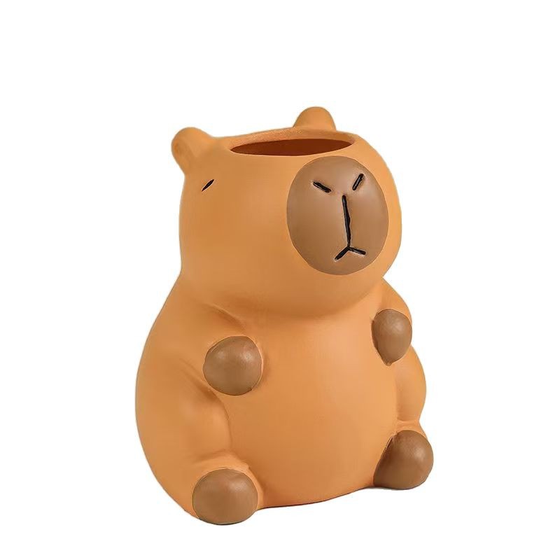Kapipala pen holder, a cute cartoon office desktop decoration, is a personalized, creative and fun cosmetic pen storage box Item Picture