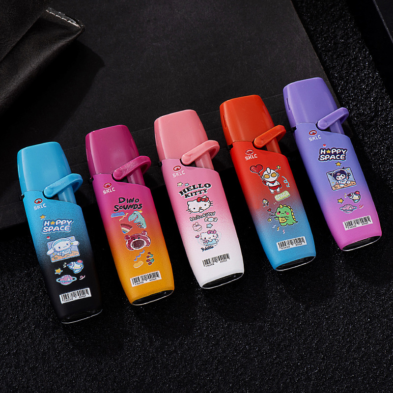 RZ802摇臂渐变防风打火机迷你卡通直冲气体充气打火机小巧便携