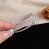 European and American Amazon personalized, fashionable, light luxury, versatile diamond-encrusted pearl elastic bracelet, gentle and elegant, design sense jewelry Application Scenario