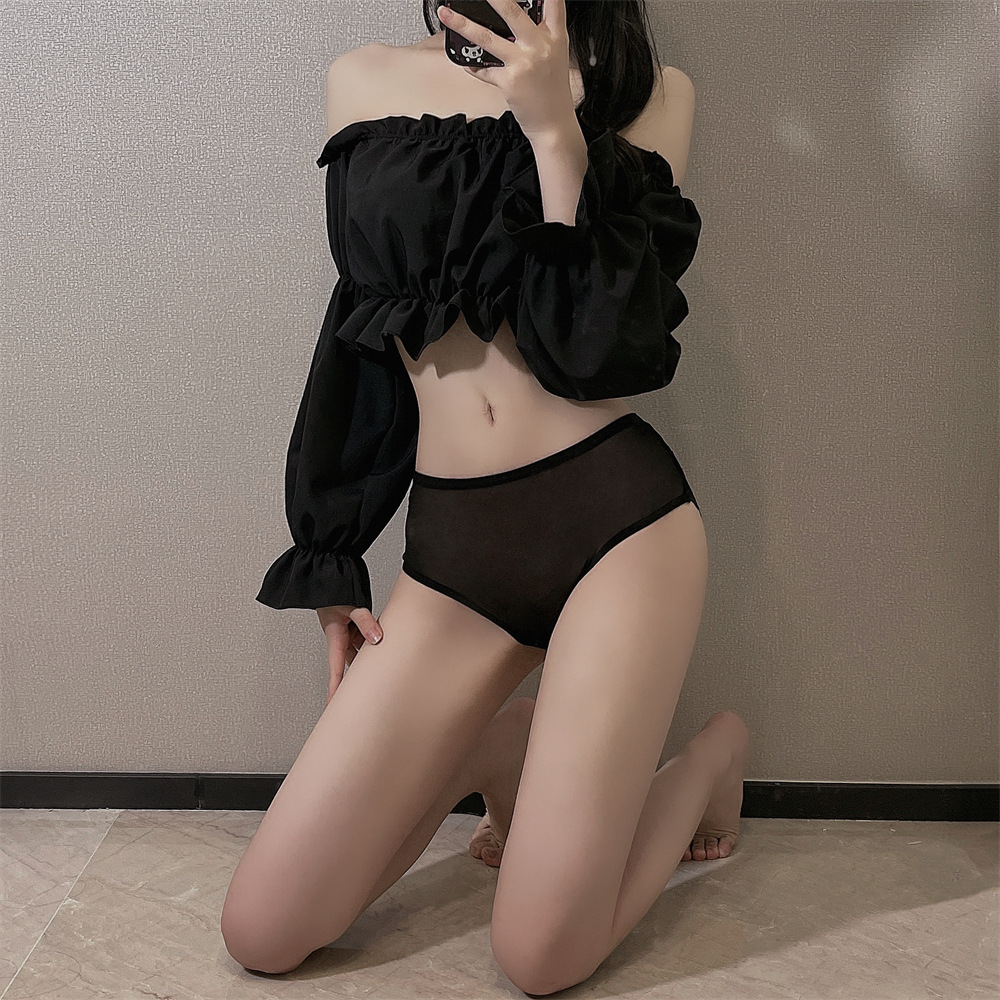 New seductive women's lace underwear, fashionable cut-out cross straps, sexy, comfortable and breathable underwear for women 17384# Application Scenario