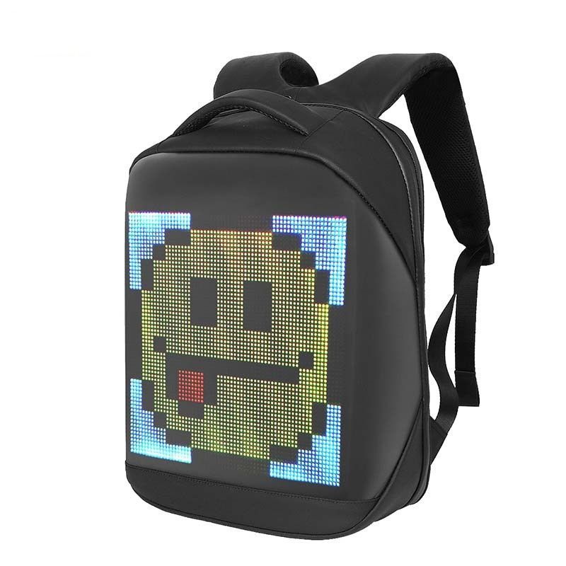 Bluetooth APP, fashionable and trendy led backpack, smart business backpack, waterproof LED display, electronic backpack details Picture