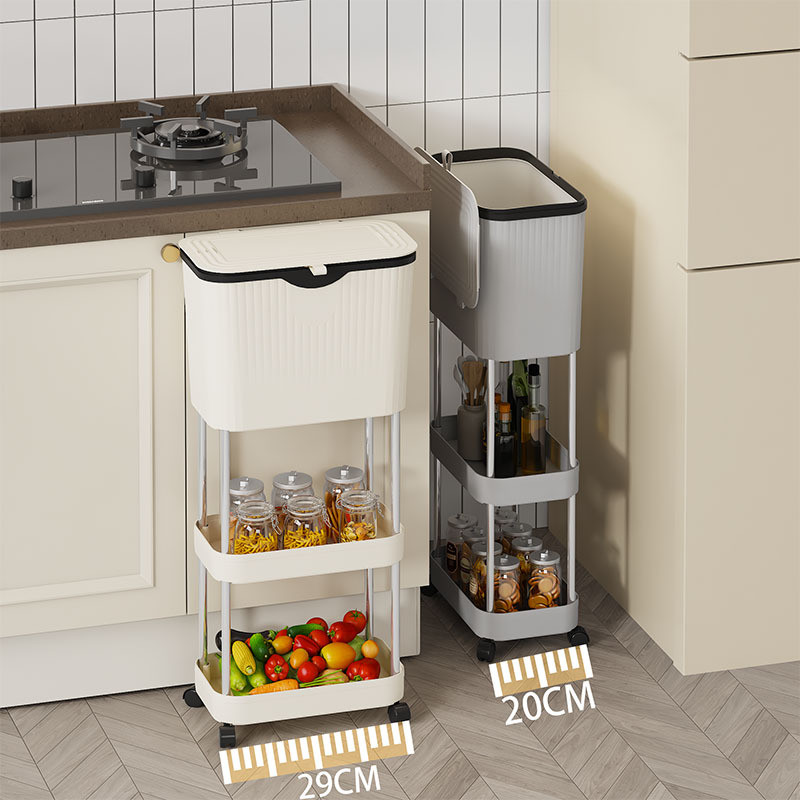 垃圾桶/摇盖式垃圾桶40L/不锈钢垃圾筒/大型垃圾桶/不弯腰垃圾桶细节图