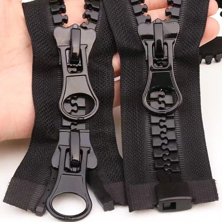 No. 8 resin zipper single and double zipper down jackets, school uniforms, clothing, outerwear, single and double zippers in stock details Picture