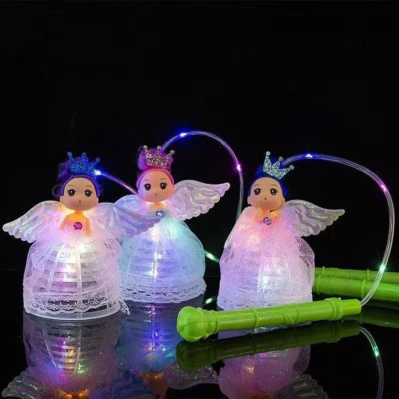 Hot-selling luminous hand-held angel dolls, luminous toys, night market stalls, and Mid-Autumn Festival lanterns as well as kindergarten gifts details Picture