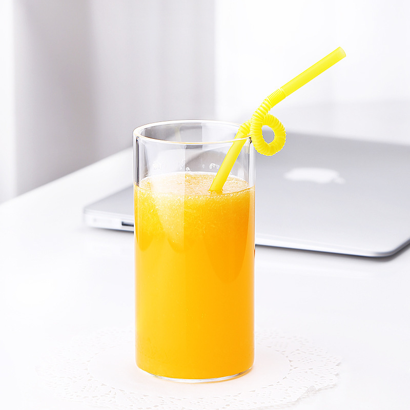 Wholesale high borosilicate glass simple cups, tea cups, transparent creative milk cups, straight cups, tea brewing cups, candlesticks Application Scenario