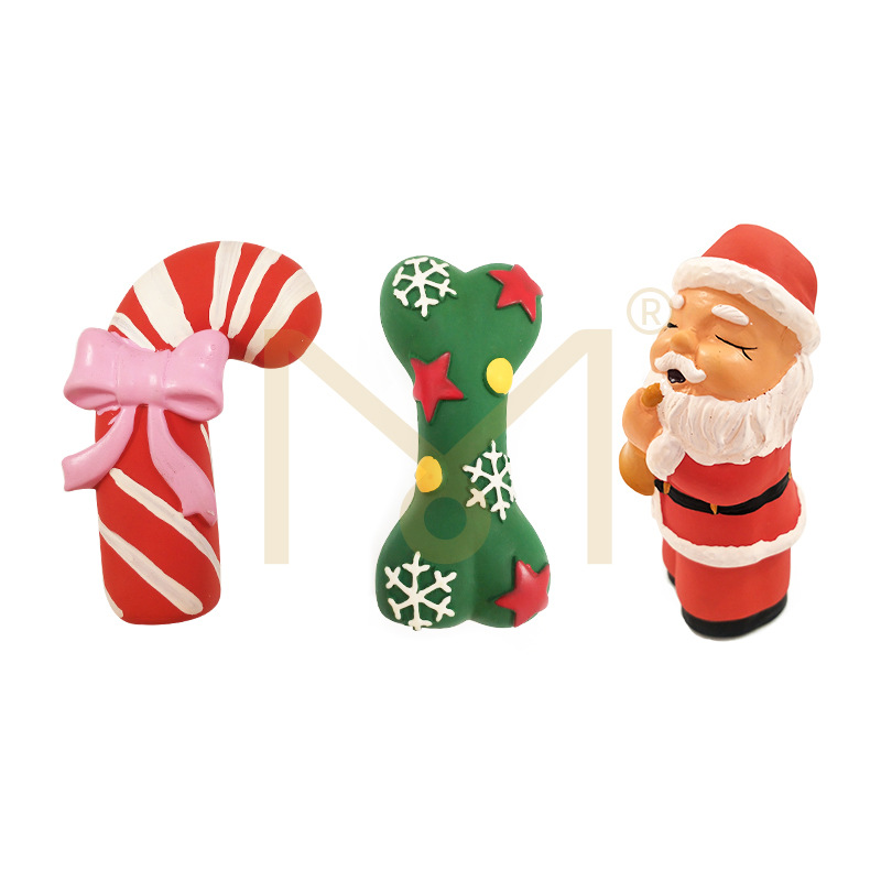 Cachorros mascotas morder molares rasgar santa huesos juguetes de látex juguetes para mascotas fabricantes