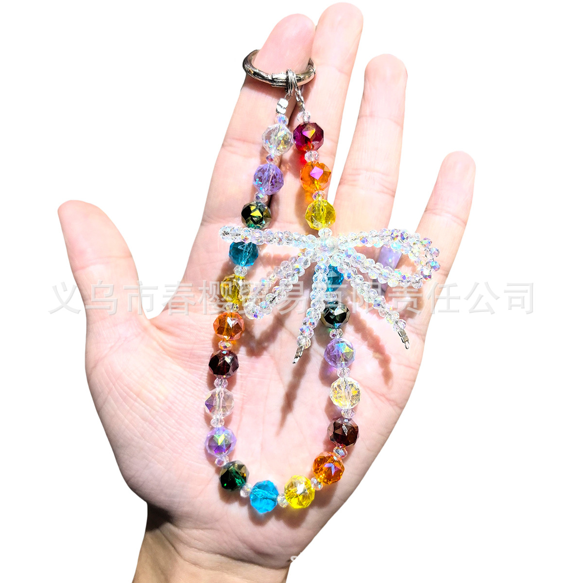 Shi Ruyi mobile phone pendant: A light luxury and high-end crystal mobile phone chain, creative and versatile car persimmon keychain pendant