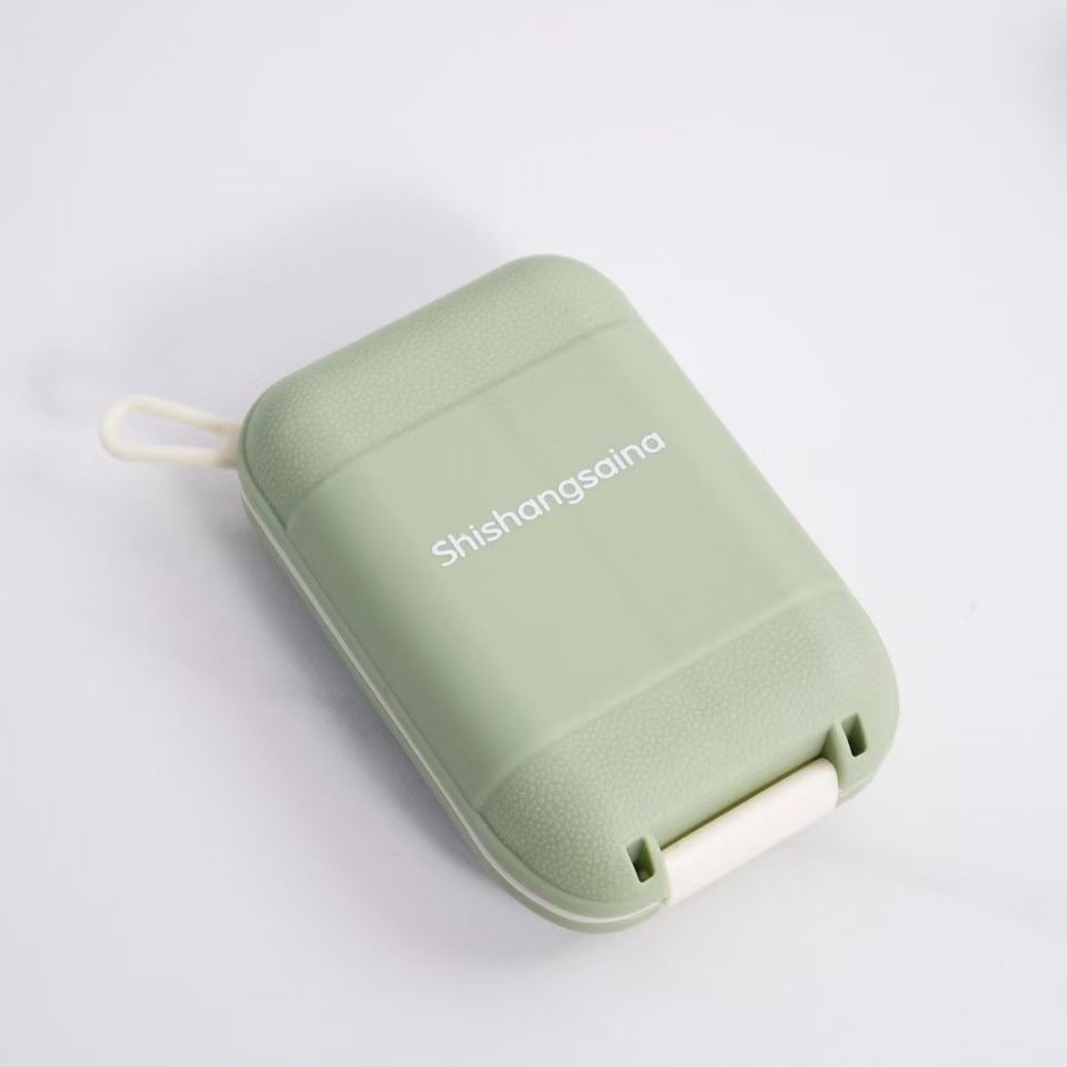 Cross-border double-layer small medicine box, packaging box, portable pill box, transparent 10-compartment sealed medicine storage box Item Picture