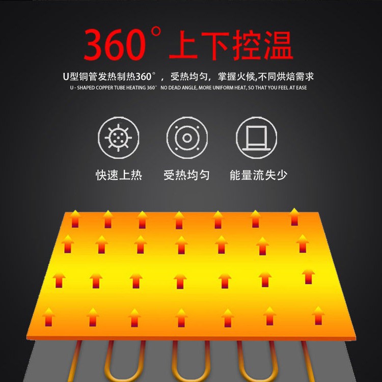 Multi-functional desktop electric grill for both frying and baking, quick heating, thickened stainless steel commercial pancake maker Specification image