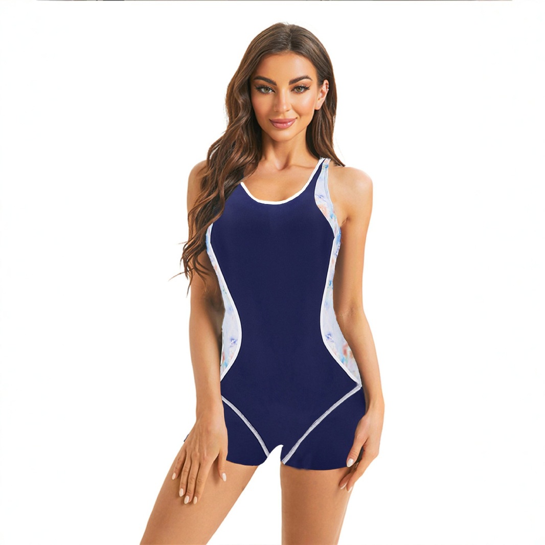 New multi-color one-piece swimming suits for women's swimming pools, slimming sports and racing suits for women's export from Europe and America Specification drawing