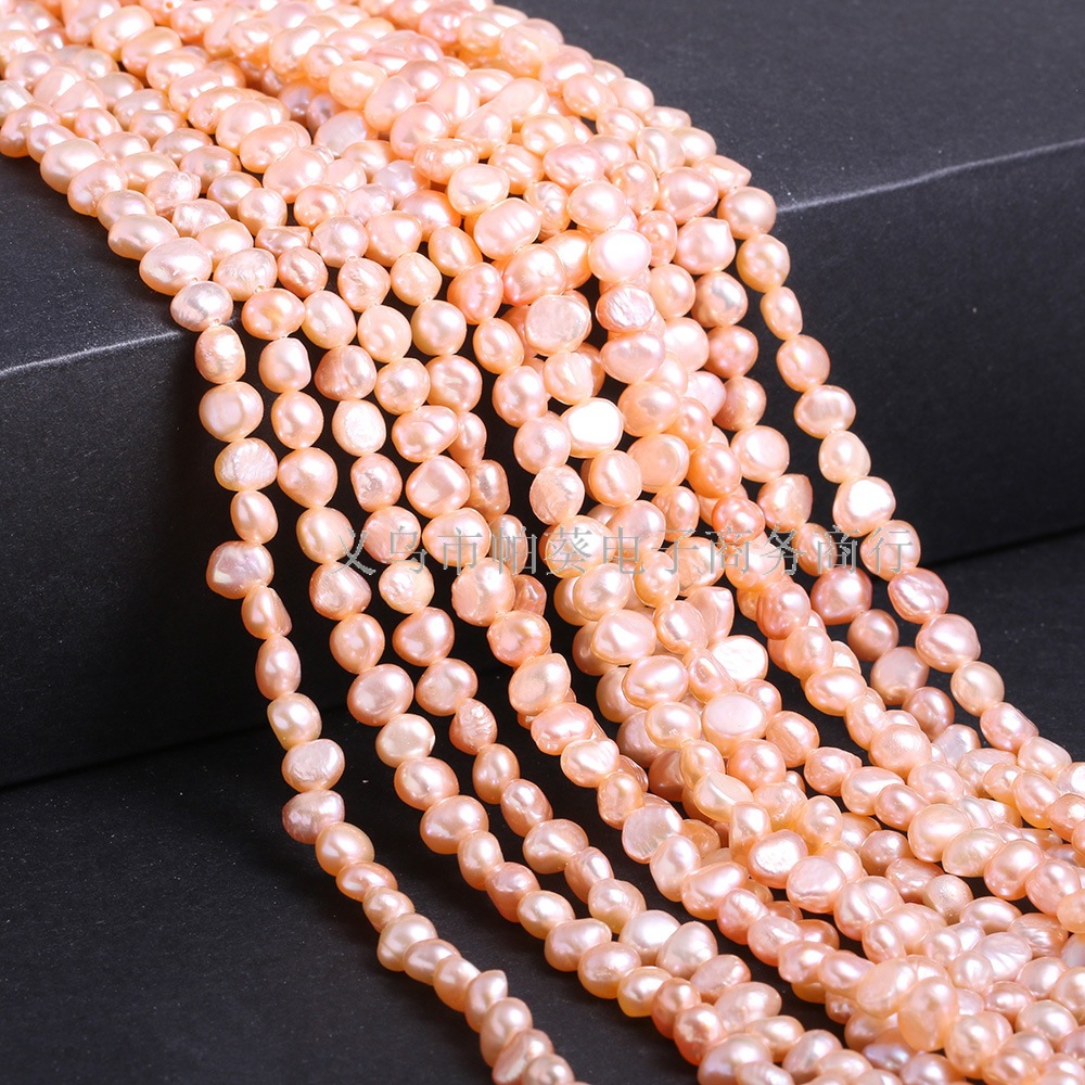 Wholesale of DIY jewelry accessories for Baroque irregular-shaped pearls 4-10mm, natural freshwater pearls with horizontal holes and smooth surfaces on both sides Application Scenario