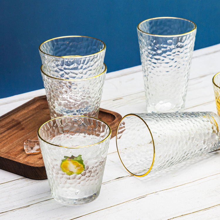 ins windhammer patterned glass cups, household milk breakfast oat tea cups, welfare souvenirs, small gifts wholesale details Picture