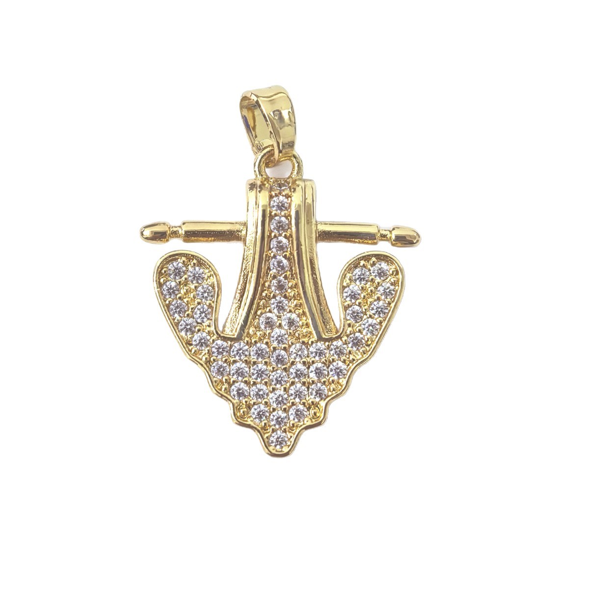 Fashionable and versatile DIY semi-finished products with micro-inlaid copper plated sunflower jewelry accessories, popular star and moon pendant accessories in Europe and America Item Picture