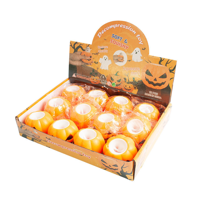 Halloween funny pumpkin head pinching fun to relieve stress, Ghost Festival party decoration, venting pranks, ghost toys Item Picture