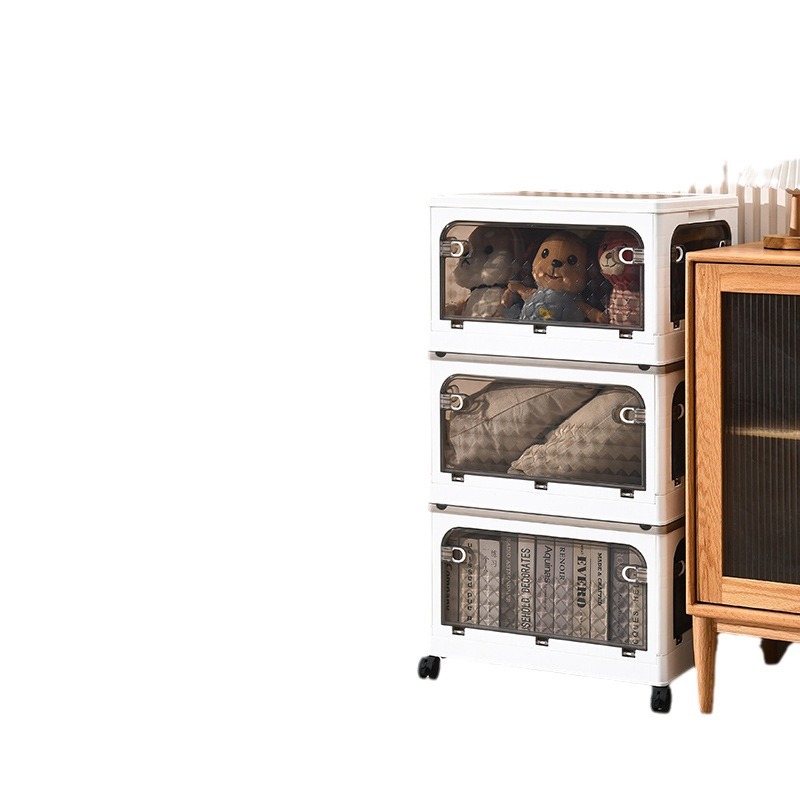 收纳箱/收纳/百纳箱棉麻/收纳箱布艺/布艺收纳盒抽屉式白底实物图