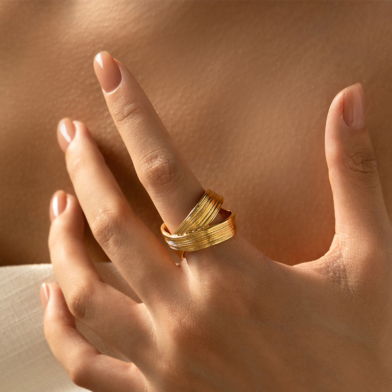 戒指/银戒指女个性/儿童戒指/中古拉丝戒指饰品/银戒指产品图