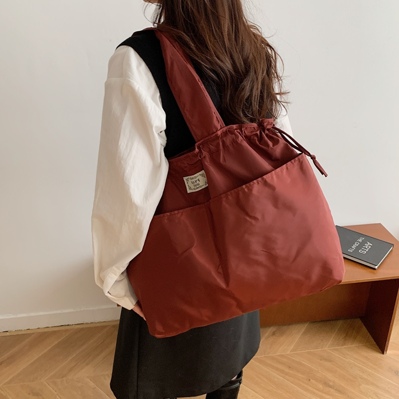 2026新款包包女包大容量托特包单肩包可折叠手提袋买菜包简约时尚产品图