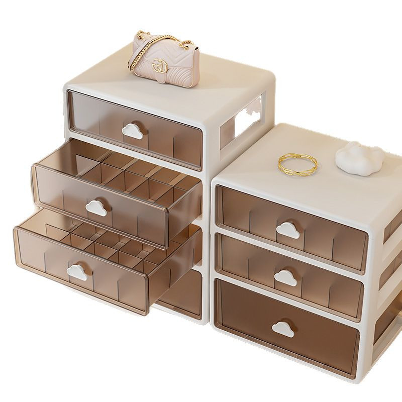 内衣内裤收纳盒放袜子装贴身衣物专用收纳箱文胸三合一收纳盒子白底实物图