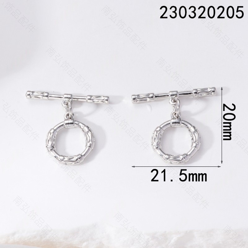 18K real gold color-preserving electroplated circular ot buckle, diy jewelry accessories, necklace, bracelet, chain connection buckle, end buckle Application Scenario