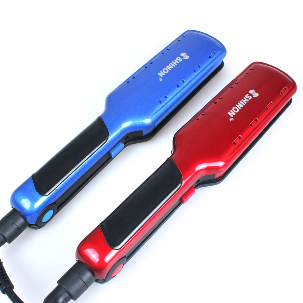 Wholesale of Amazon's best-selling dry and wet dual-purpose 2-in-1 hair curlers, hair curling rods, dual-purpose hair straightening devices, and hair straightening irons details Picture