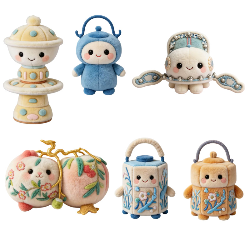 Customized AI plush toys for cultural tourism, customized IP based on provided pictures and samples, local cultural tourism creative gifts, smart chip intercom details Picture