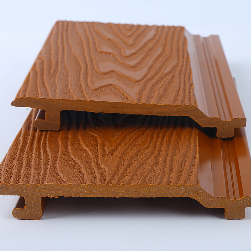 Waterproof plastic wooden house roof, outdoor wood-plastic wall panel decoration material, wall decoration wood-plastic wall panel Specification image