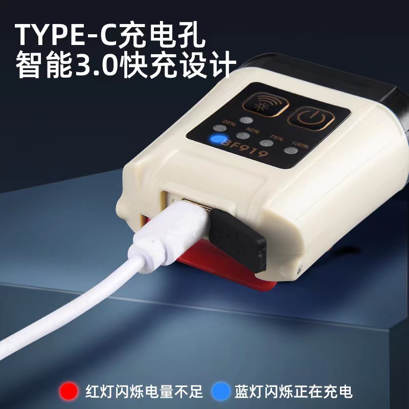 Cross-border led head-mounted charging sensor headlamp, hooded light, long-range night fishing work light, outdoor lighting, outdoor strong light Specification image