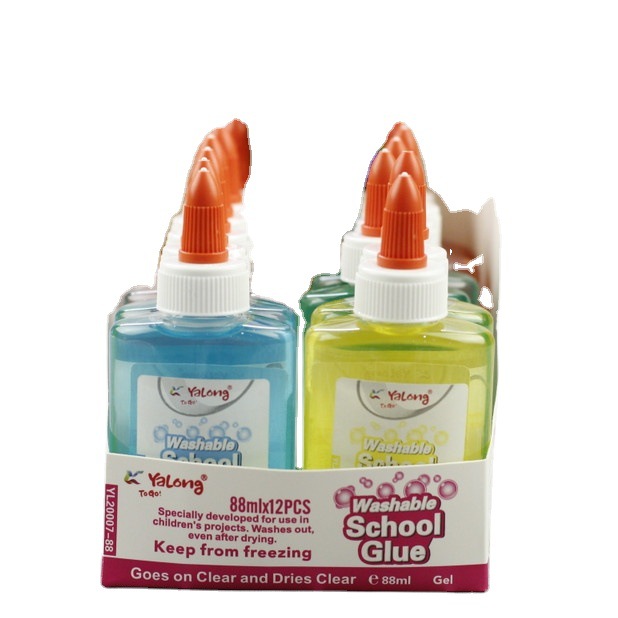 雅隆跨境办公学习用可水洗高透优质彩色胶水液体胶儿童可用产品图