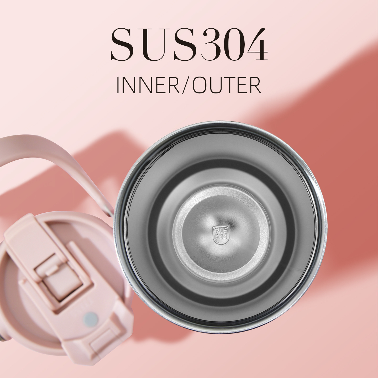 TYESO/ Taishuo Colorful Flower Insulated Cup, double-layer cold preservation portable ice cup, double-drinking car large-capacity water cup details Picture