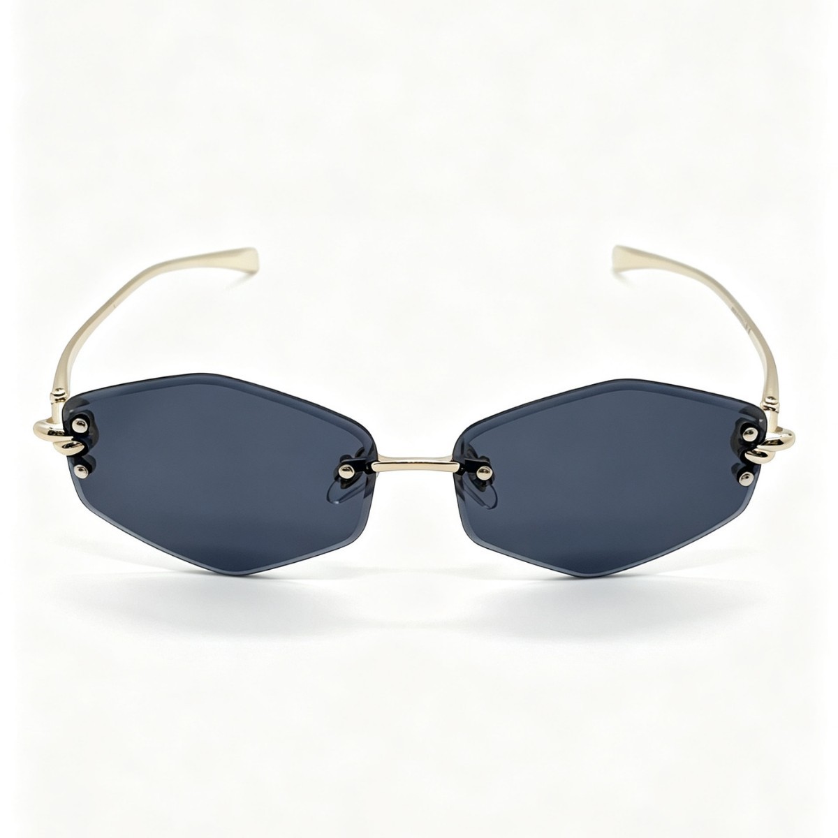 Fashionable polygonal sunglasses for women and men, polarized sunglasses with prescription, trendy and versatile eyewear accessories details Picture