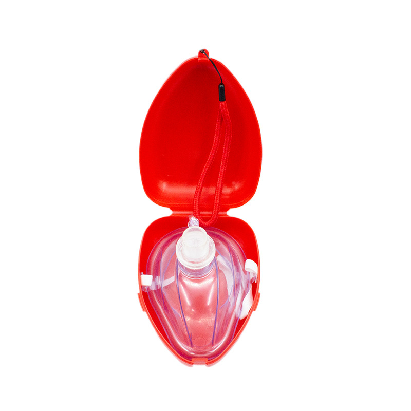 仅供外贸出口 急救口对口人工呼吸心肺复苏一次性CPR训练呼吸面罩白底实物图