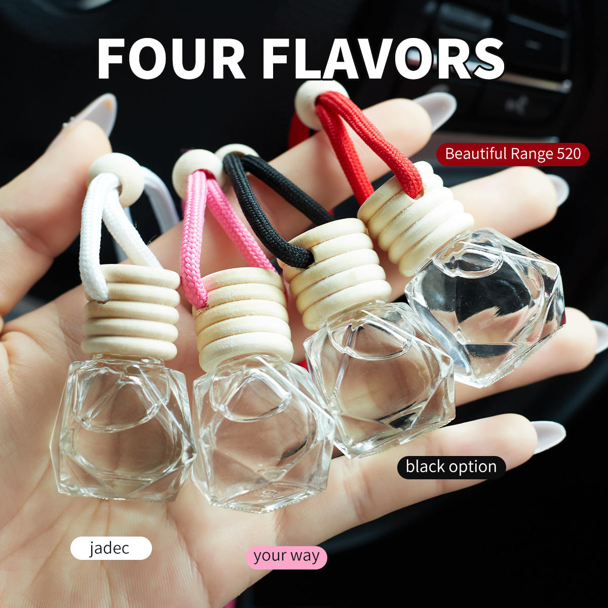【 Exclusive for Foreign Trade 】 Wholesale of long-lasting, lightweight essential oil and high-end car hanging accessories for car aromatherapy Specification image