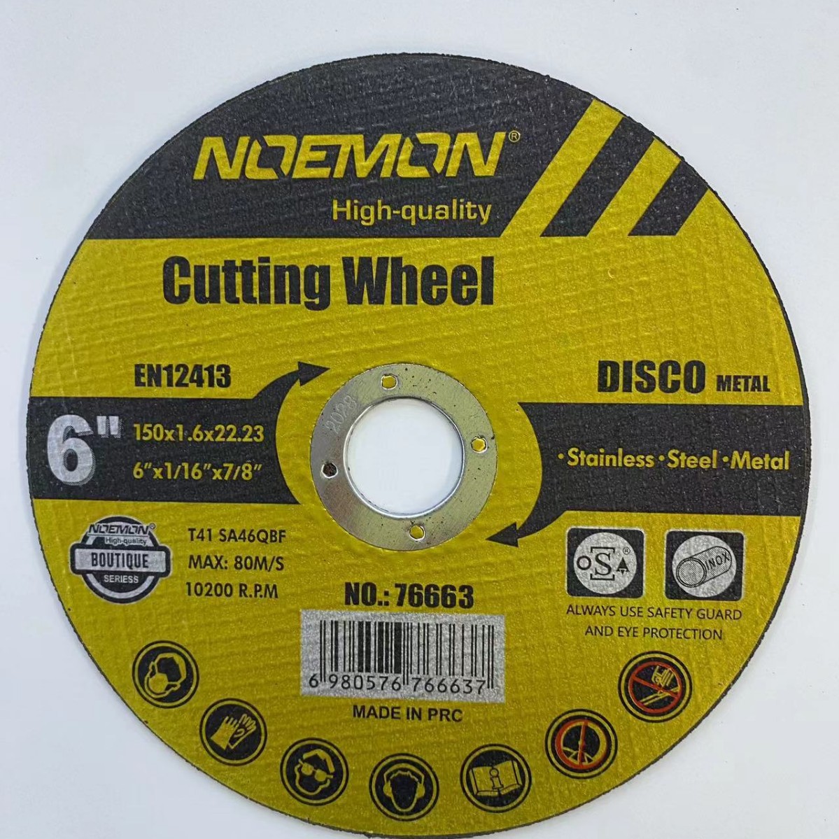 Nomon 6-inch 150mm Nomon yellow cutting disc 1.2*22.2 high-efficiency cutting cross-border wholesale grinding wheel polishing disc Application Scenario