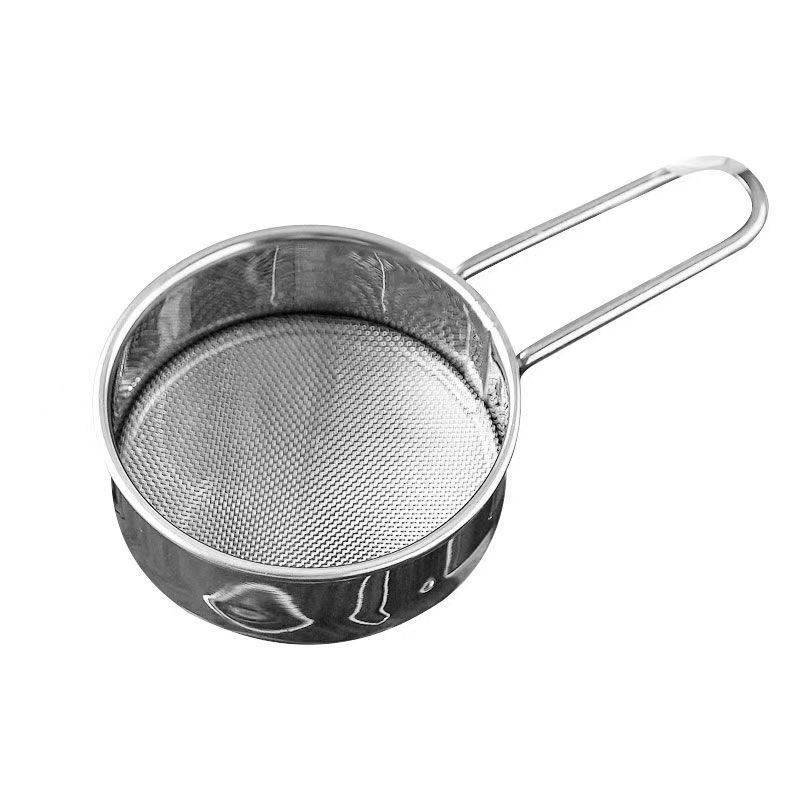 跨境迷你糖粉筛撒粉器可可粉糖霜抹茶粉筛中药渣过滤网家用面粉筛白底实物图