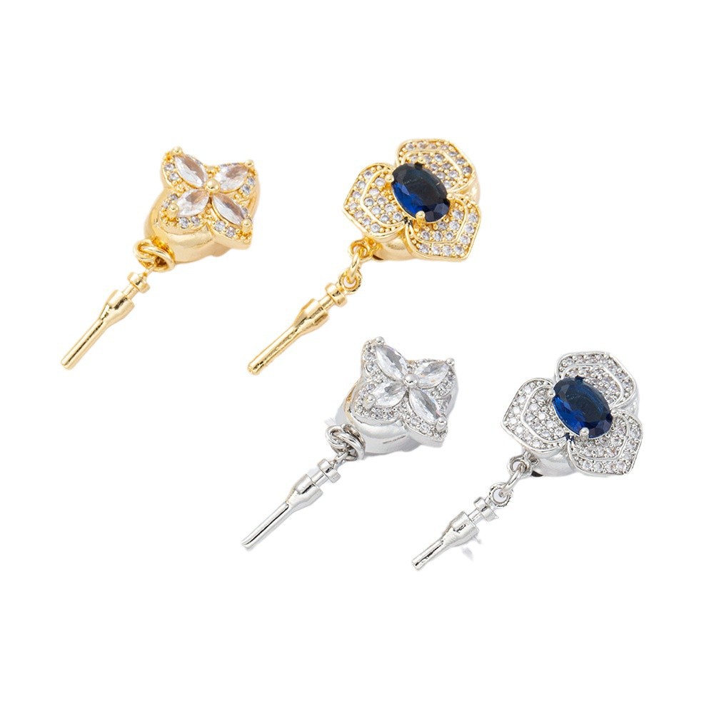 Copper-plated real gold necklace, ingot clasp, diy pearl bracelet, end clasp, clip clasp, connecting clasp, jewelry, 18k real gold Item Picture