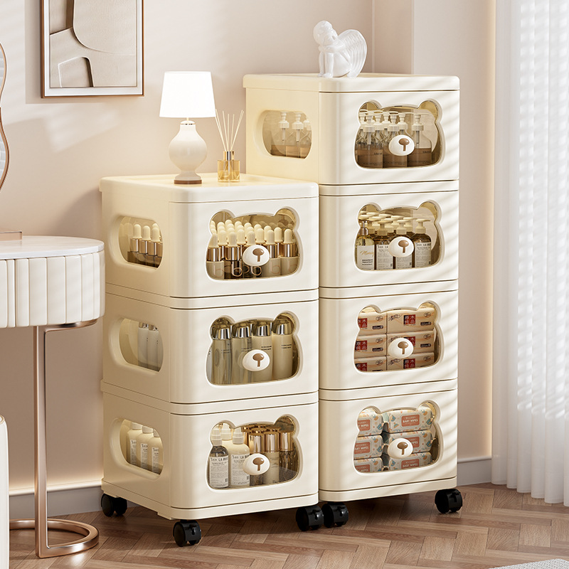 客厅儿童整理玩具宝宝零食柜多层置物收纳架多功能家用PP收纳柜产品图