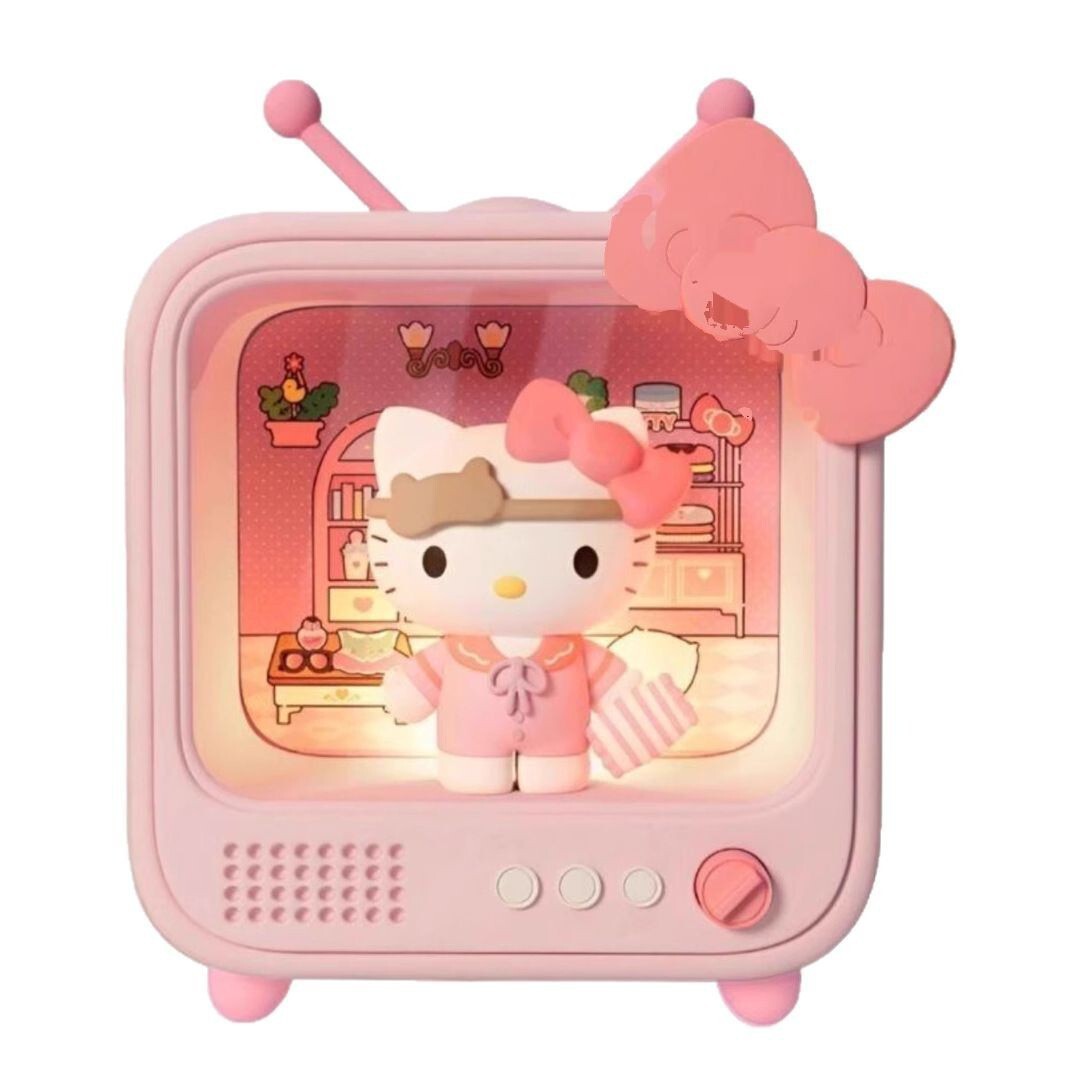 Sansano TV Night light Blind Box figurine Glowing Ornament Kuromi Melody Girl Heart Birthday Wholesale Item Picture