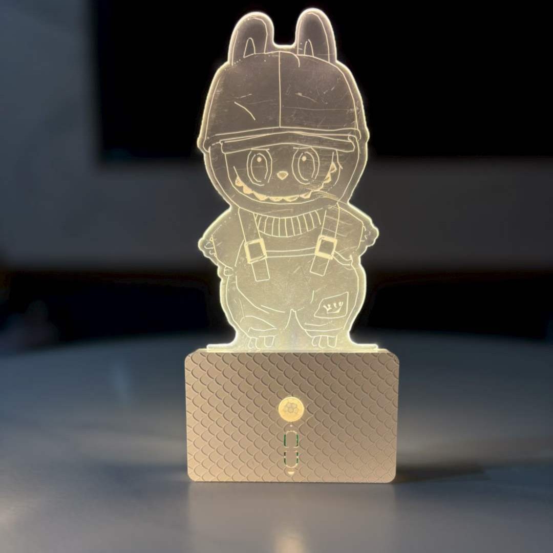 Cartoon doll sensor light charging model, sensor night light cross-border model, seven-color night light ambient light, acrylic glass Application Scenario