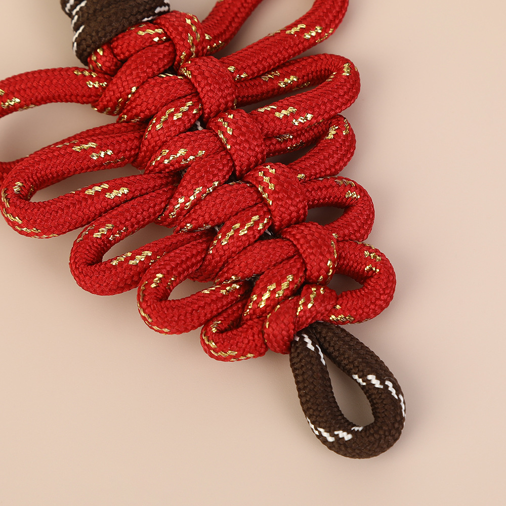 miu series bag, Christmas tree, woven rope knot, mobile phone lanyard, keychain, fashionable, handmade, diy, cross-border Application Scenario