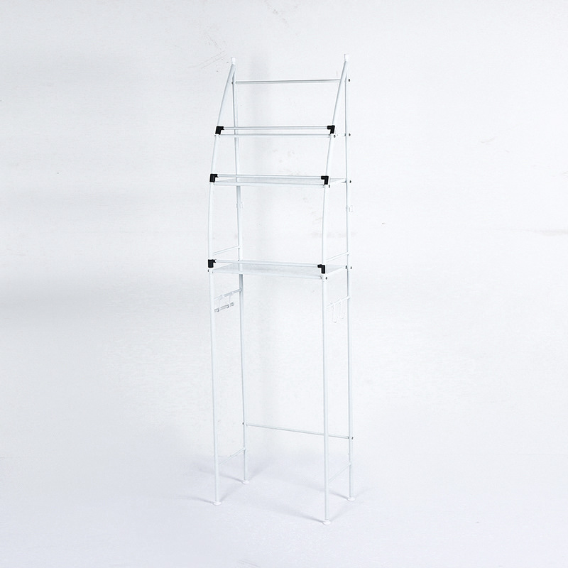 Floor-standing toilet stand, simple indoor storage rack for home use, no need for drilling, washing machine, bathroom, toilet storage rack details Picture