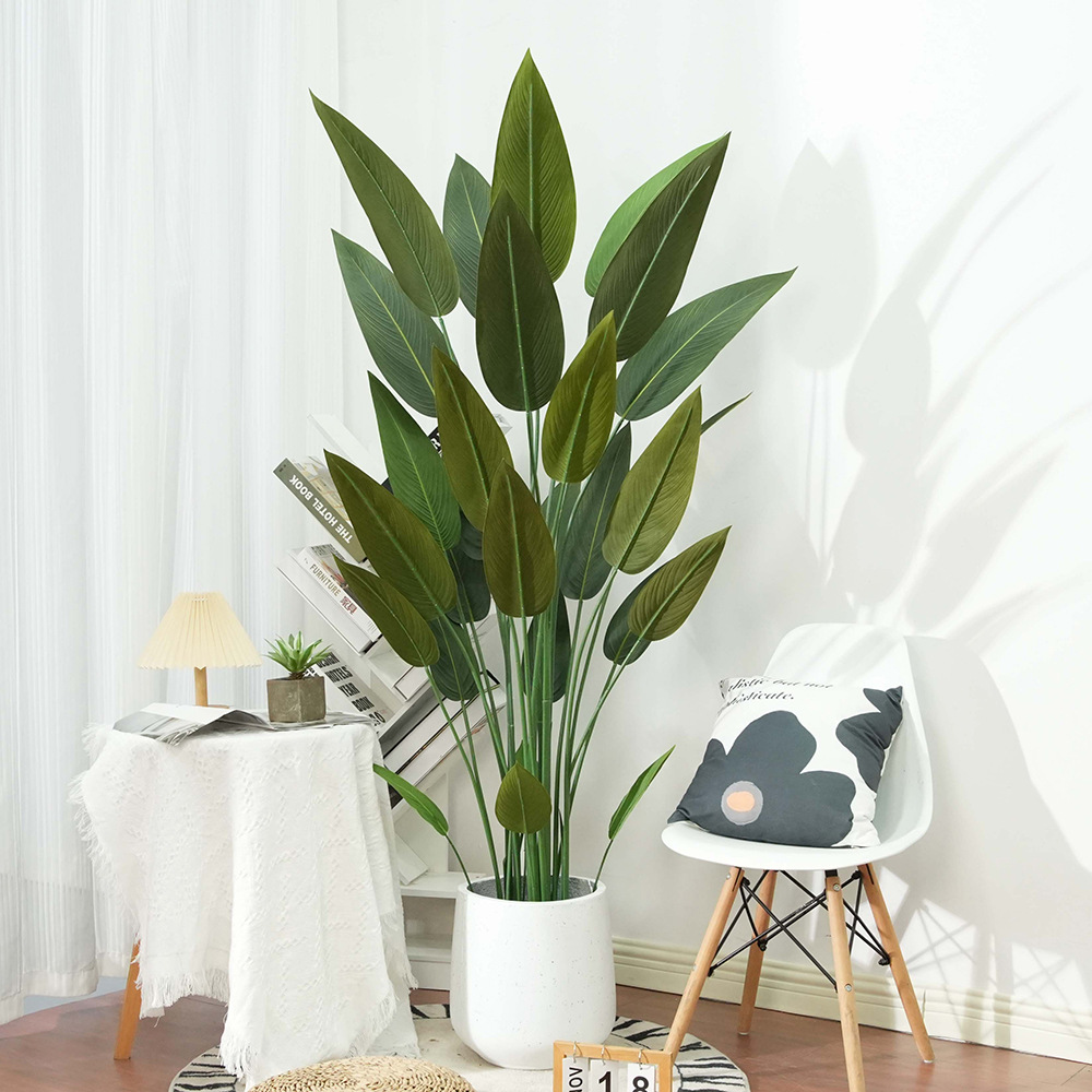 Large Nordic indoor floor-standing decorative canna lily bonsai ornaments, living room traveler's canna lily artificial trees Application Scenario