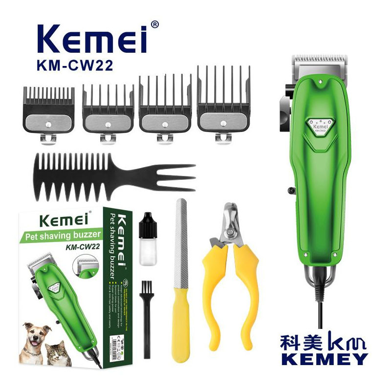 kemei factory customizes cross-border pet electric clippers, cat and dog body hair trimmers, and pet hair shavers for OEM