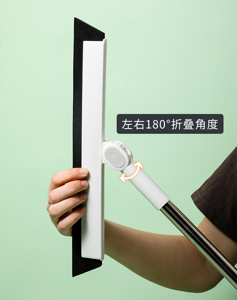 110AAC long-handled floor scraper, bathroom and kitchen cleaning water scraper, floor cleaning brush, detachable handle glass wiper Application Scenario