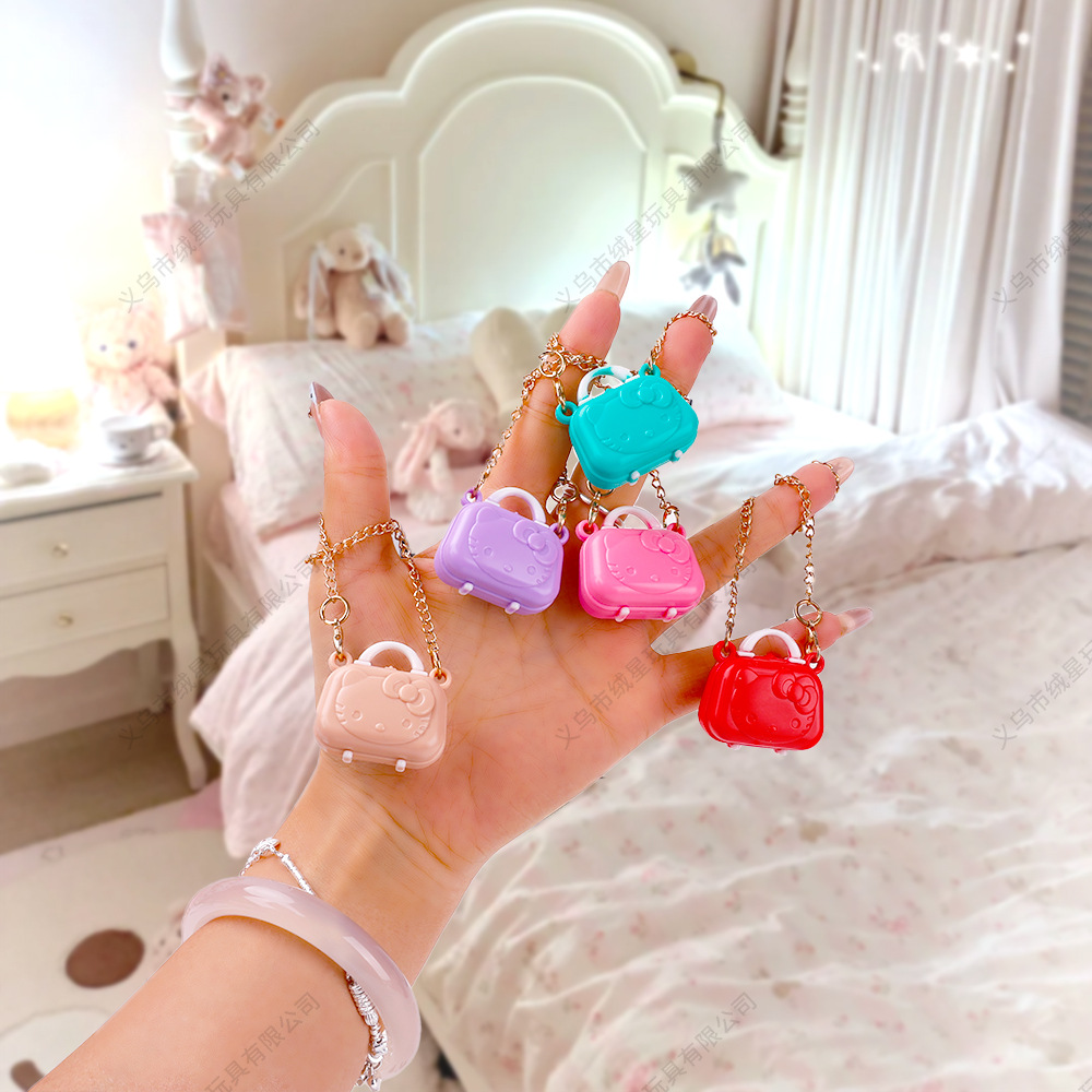Mini bags, suitcases, handbags, kt cartoon pendants, multi-color cute keychains, pendants, dolls, accessories, chains details Picture