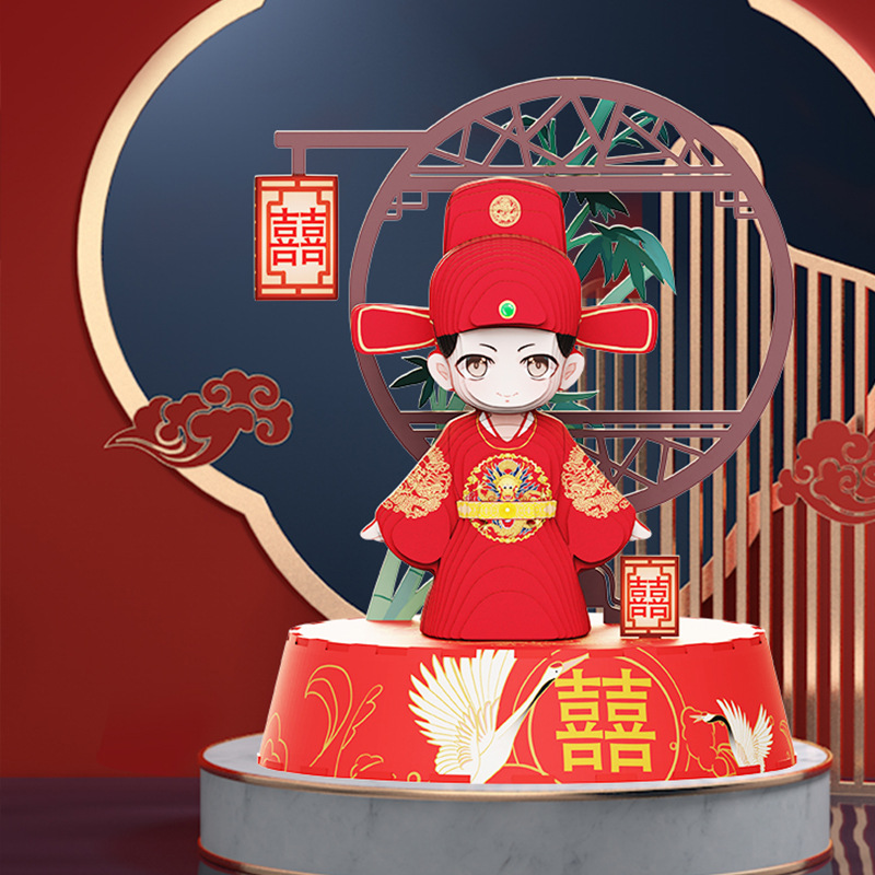婚庆系列卡通新人形象结婚礼盒套装 Application Scenario