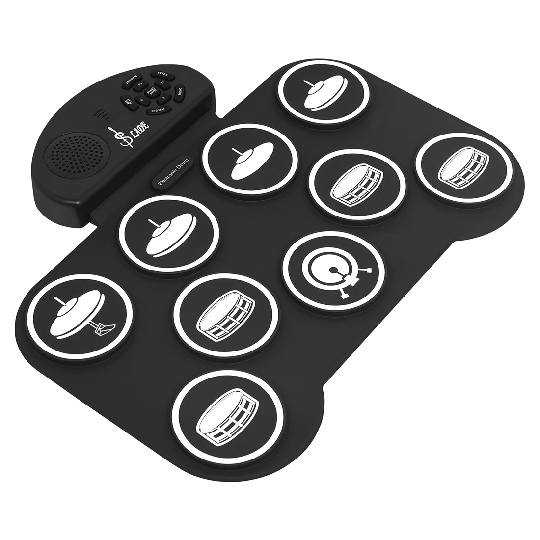 سليد الملفوفة الطبل المحمولة 5 4 قارع طبول Cha براعة قرع الطبل الطي الملفوفة كهرباء USB الطبول Specification image