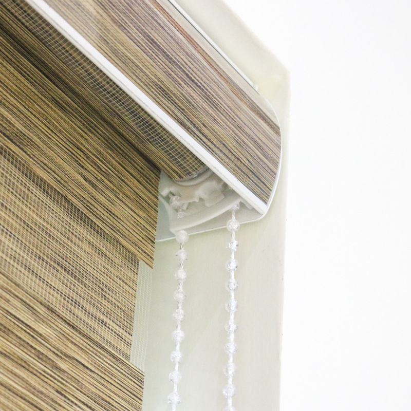 New Chinese-style faux linen soft gauze blinds, Venetian blinds, roller blinds, double-layer bathroom roll-and-pull shading and sunshade zebra blinds Application Scenario
