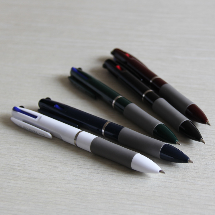 Tianfeng B-516 three-color plastic Ballpoint Pen 0.7MM multi-color Ballpoint pen for export, 12 three-color pens per box full figure